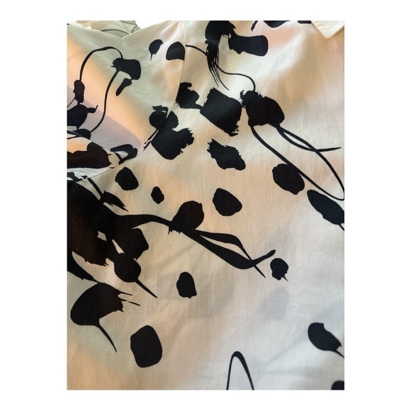 LINDA ALLARD ELLEN TRACY button down cotton shirt, size 12, white and black. - Picture 4 of 6